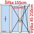 Trojkdl Okna FIX + O + OS (Sloupek) - ka 155cm